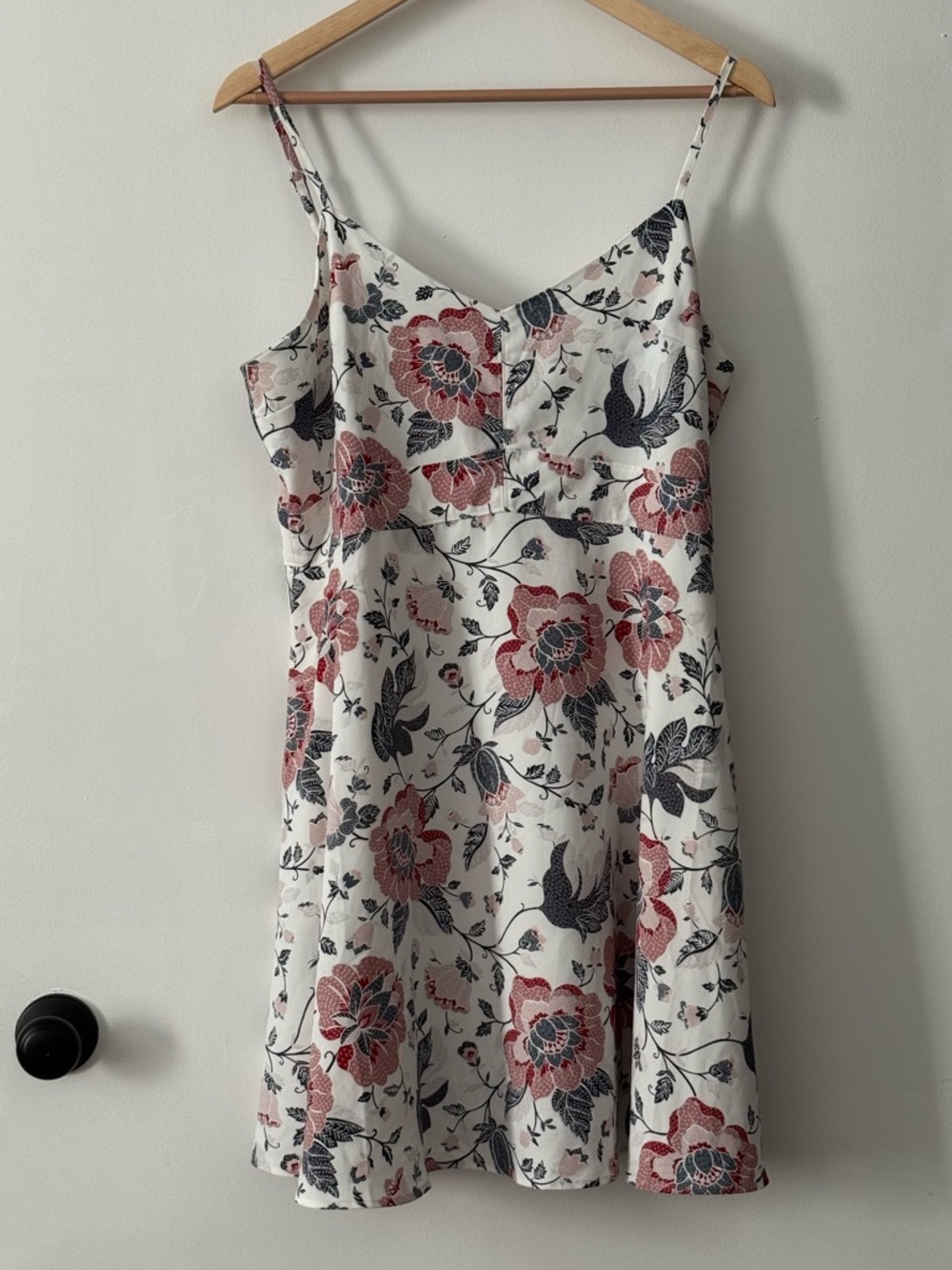 LOFT Floral Sleeveless Fit & Flare Dress Petite 12P Adjustable Straps